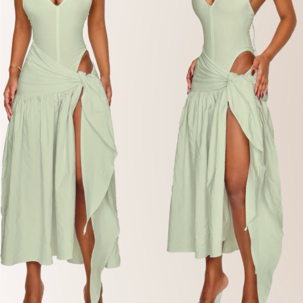 Elegant Mint Green Women's Dress